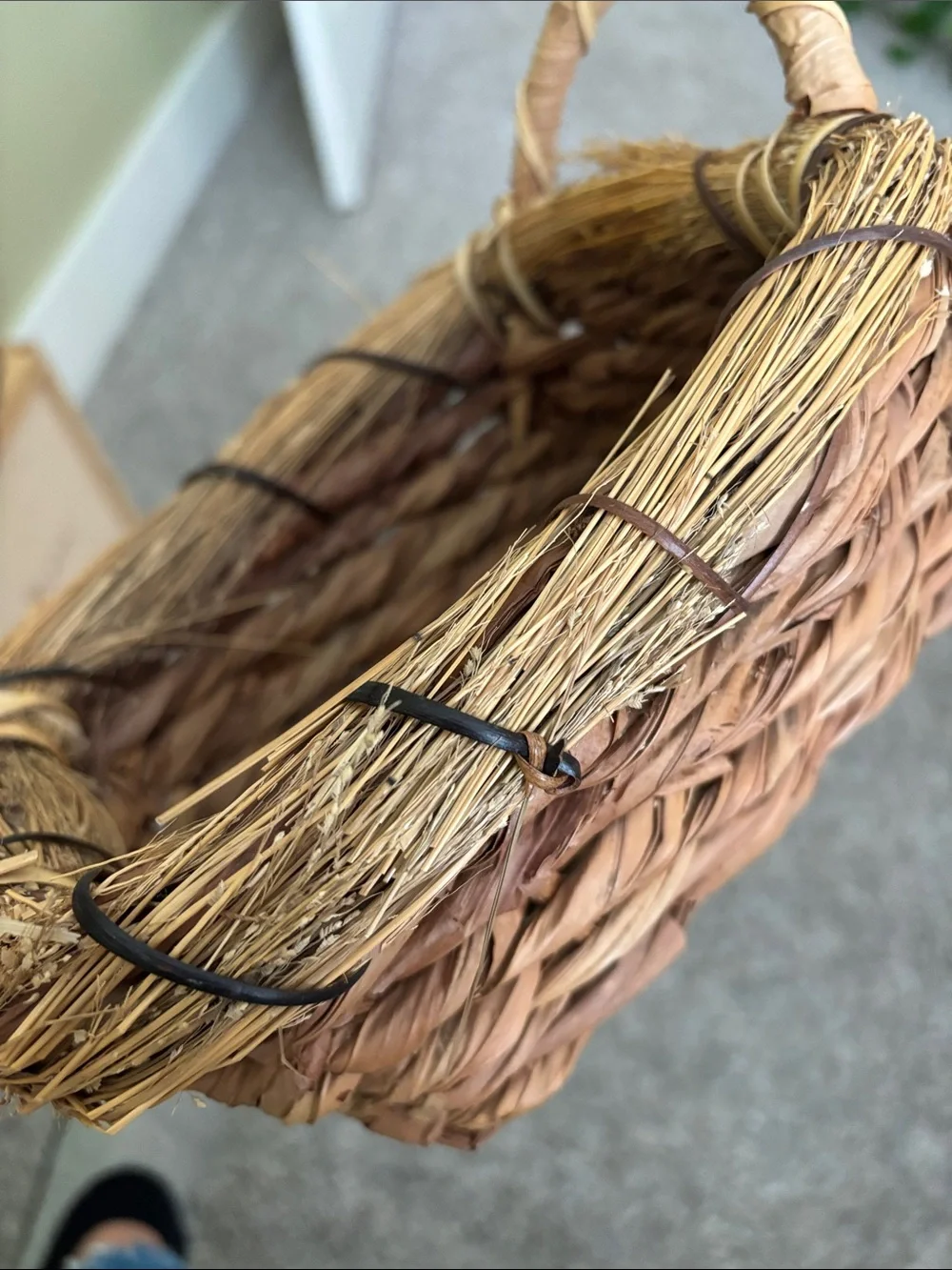 Pottery Barn Natural Woven Basket Set in Brown Tones